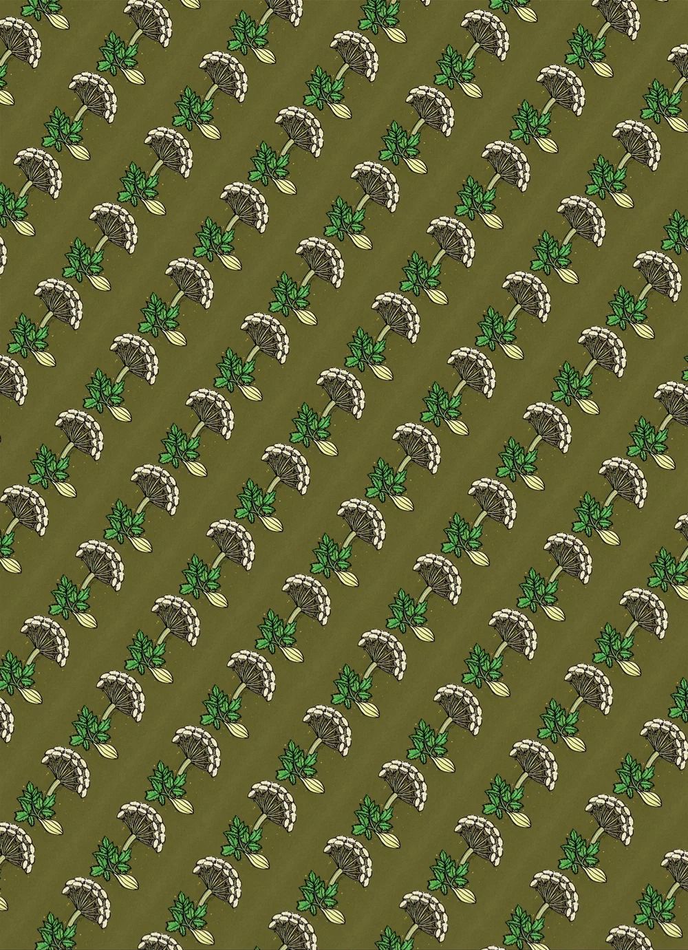 Putchki flowers gift wrap sheet with delicate white floral pattern on soft background