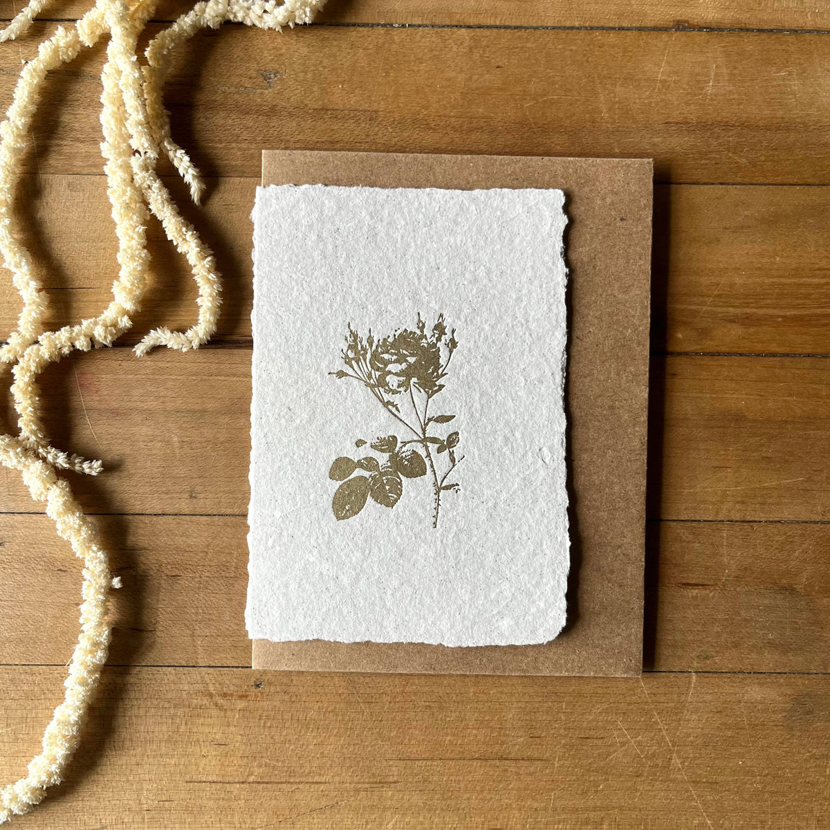 Gold Rose greeting card