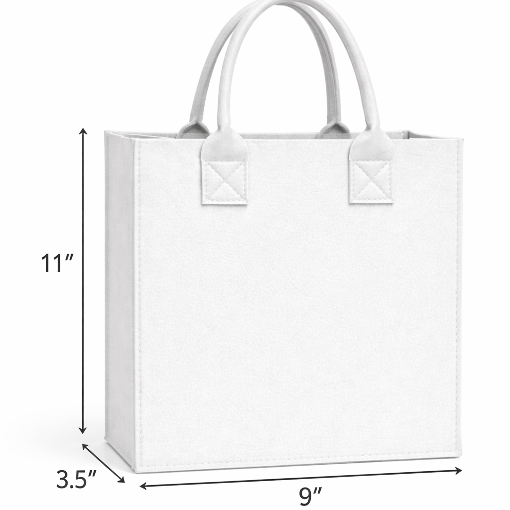 Felt bag with sturdy handles, perfect for everyday storage and transport