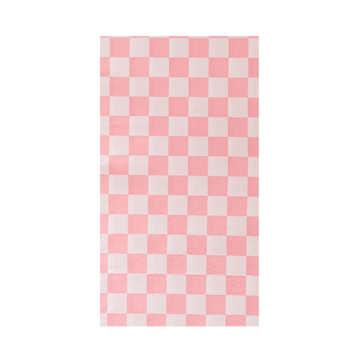 Tickle Me Pink Check guest napkins with classic check pattern in pink and white