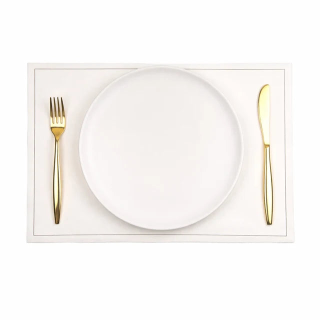 White rabbit print linen fabric with soft texture in cream tones