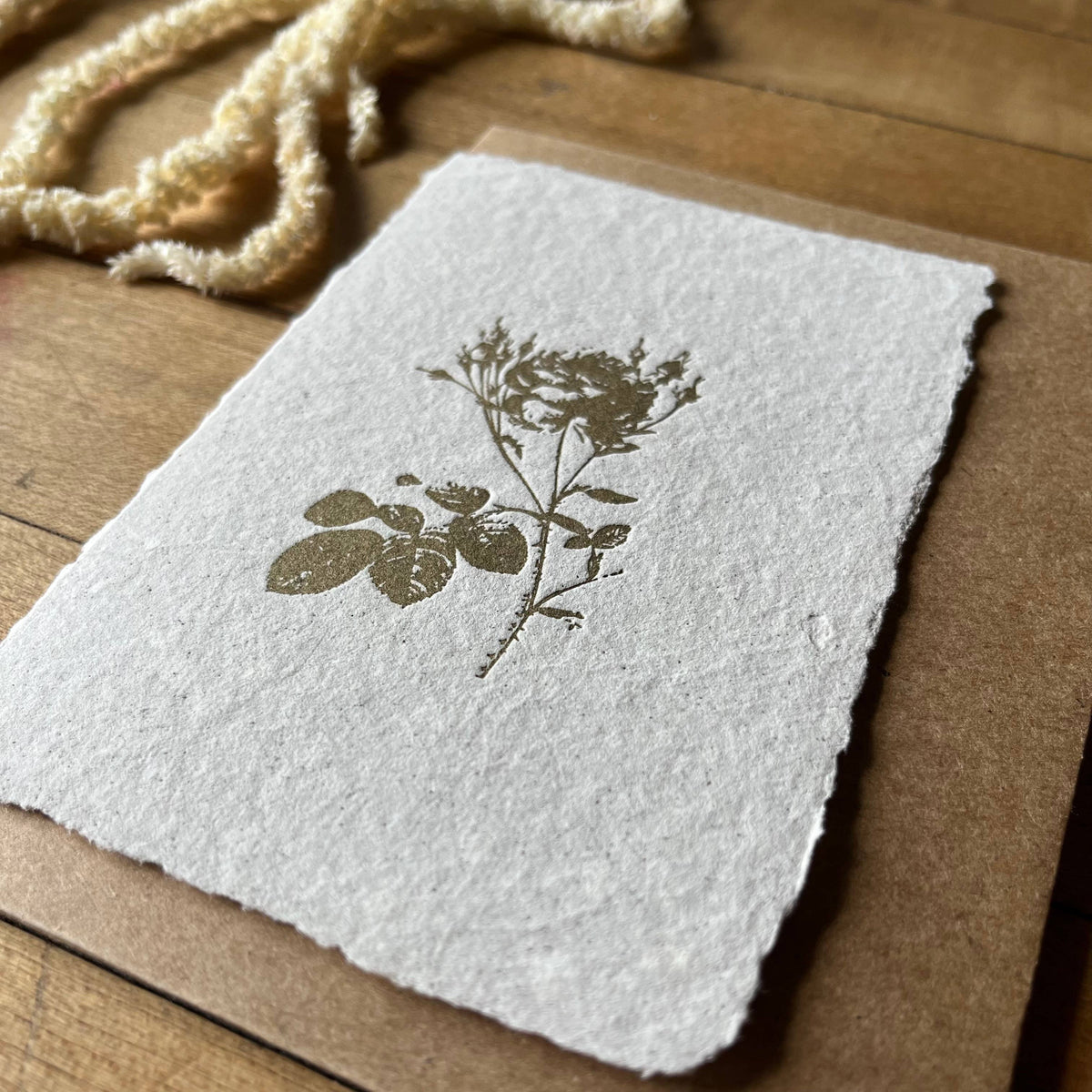 Gold Rose greeting card, view 2
