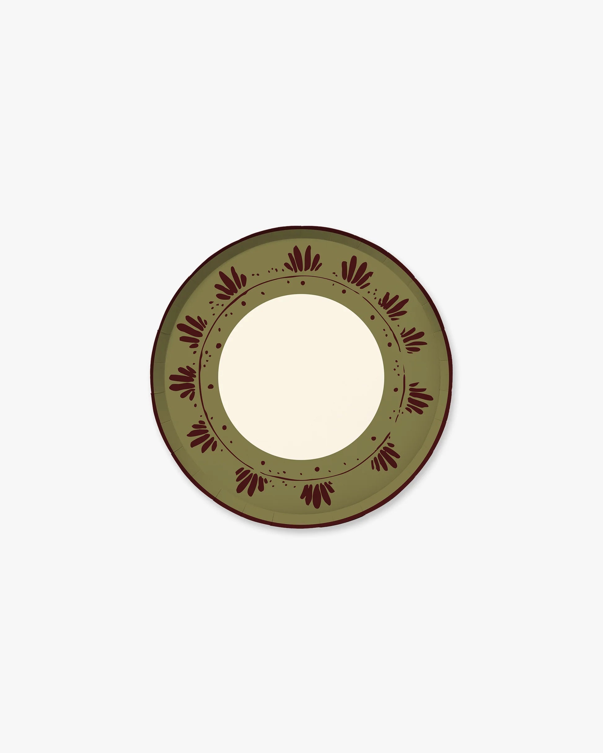 Fleur Paper Plate with delicate flower design in soft pink tones
