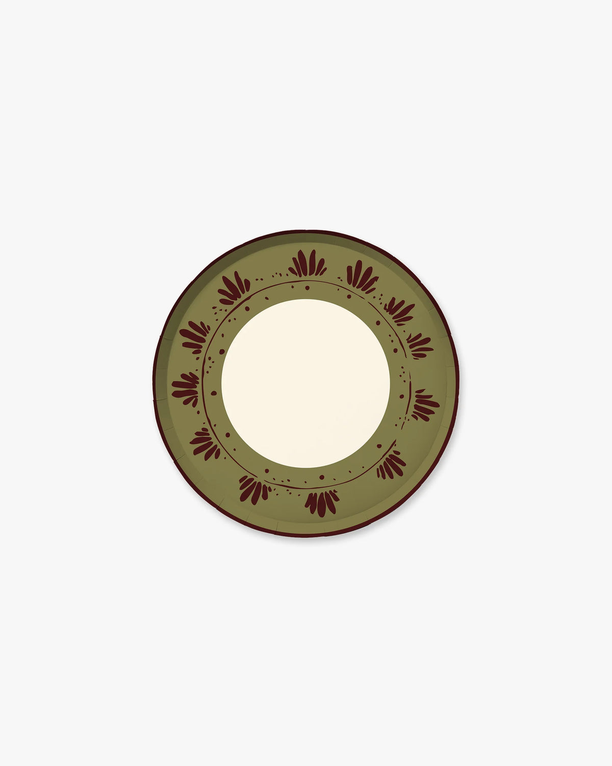 Fleur Paper Plate with delicate flower design in soft pink tones