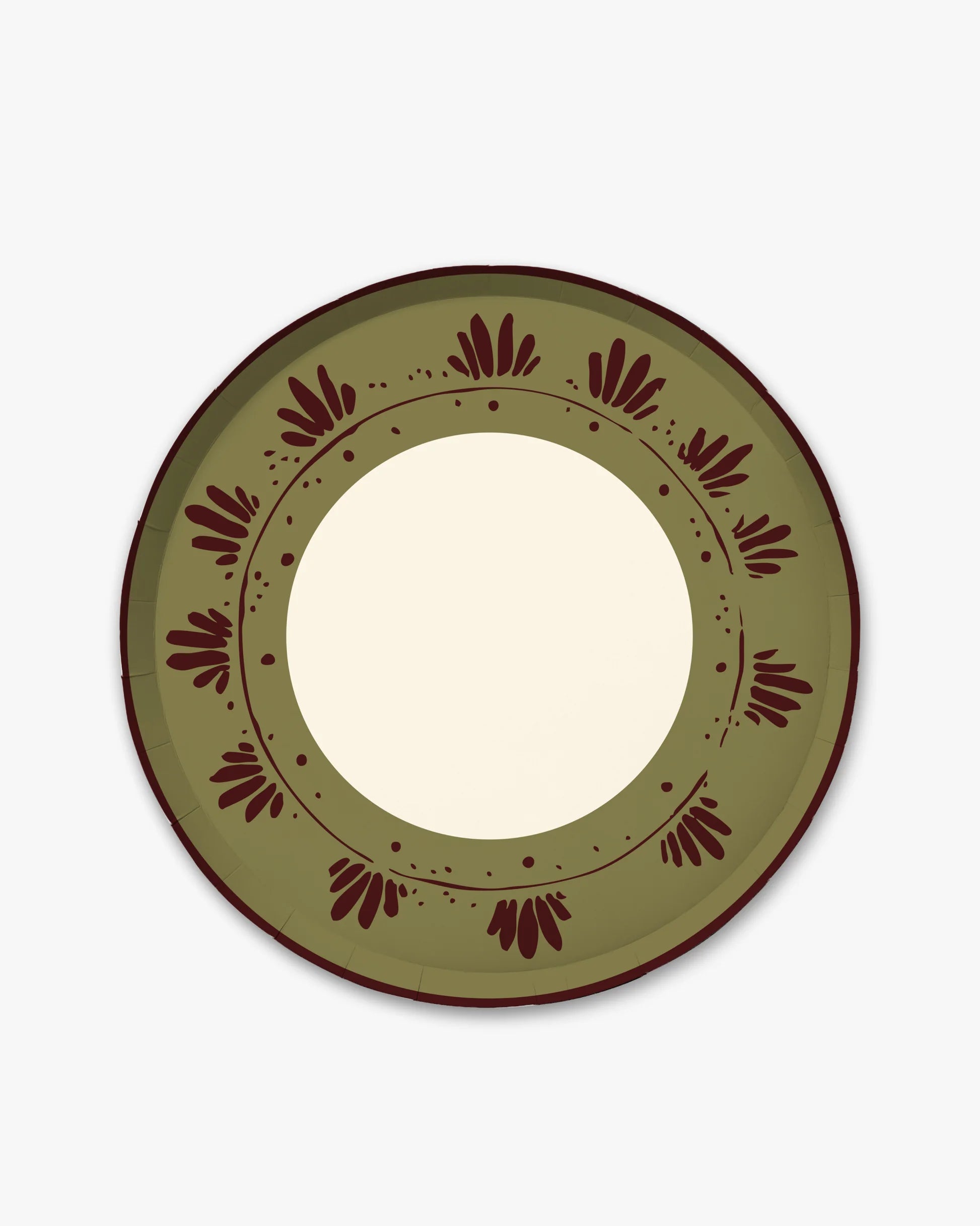 Fleur Paper Plate with delicate flower design in soft pastel colors